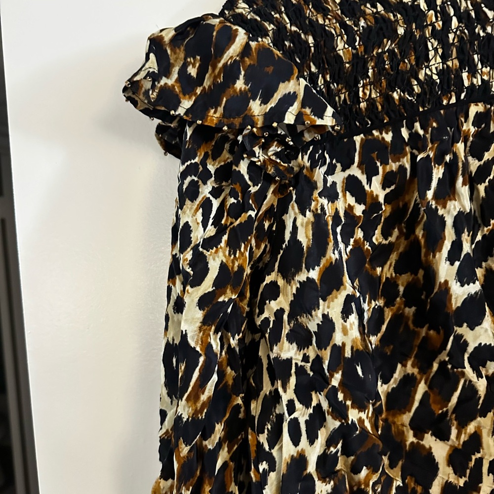 FARM Rio Black and Brown Ruffled Blouse - Picture 2 of 6